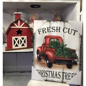 Fresh Cut Christmas Trees Wall Decor
